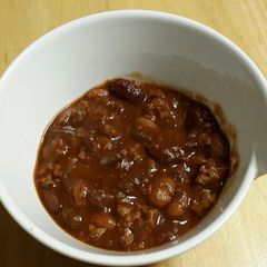 A picture of 3 Bean Turkey Chili "veggie-free".