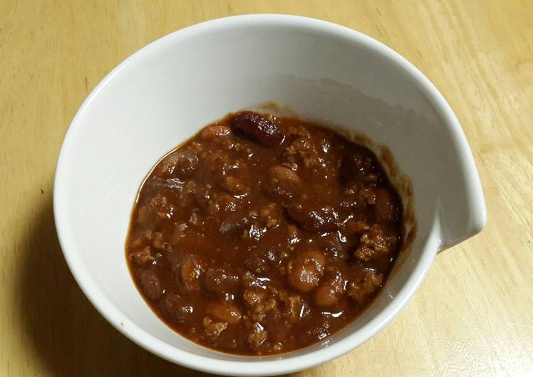Simple Way to Prepare Speedy 3 Bean Turkey Chili &#34;veggie-free&#34;