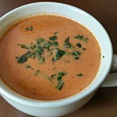 A picture of Roasted Tomato Basil Soup.