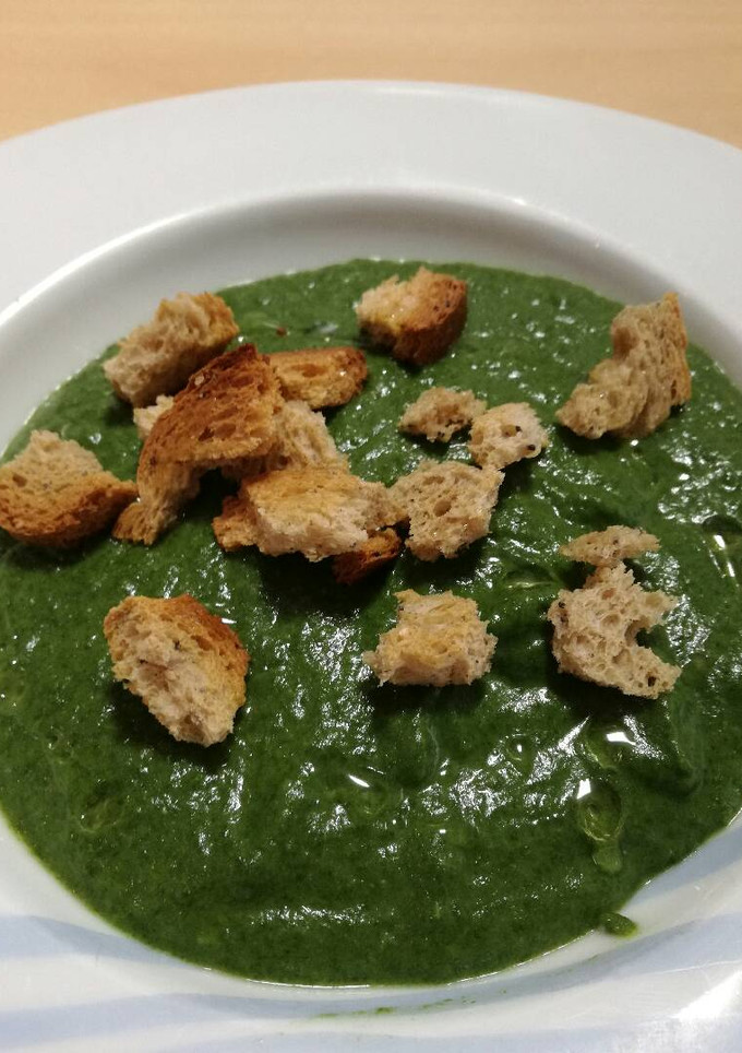 Una foto de Crema de espinacas