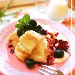 A picture of Fluffy Cream Cheese Pancakes.