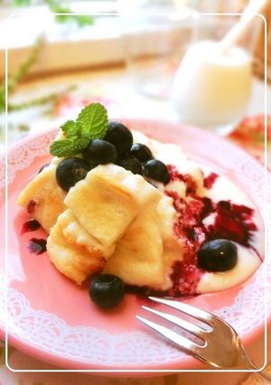 A picture of Fluffy Cream Cheese Pancakes.