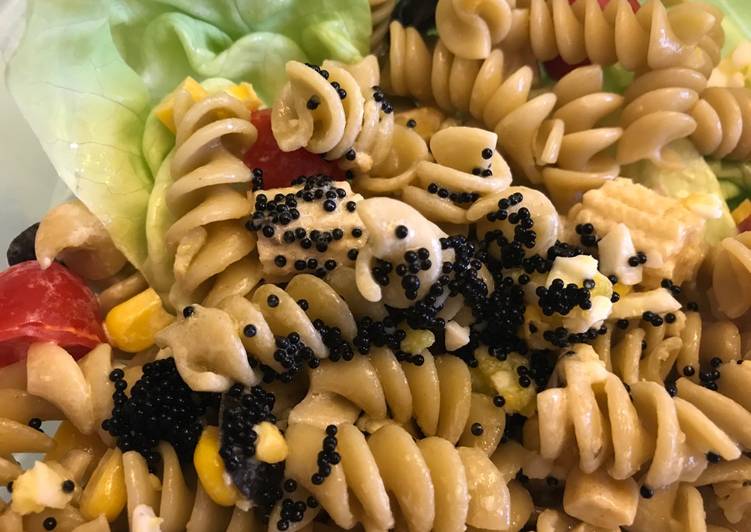 Recipe of Any-night-of-the-week Black Tobiko Pasta Salad