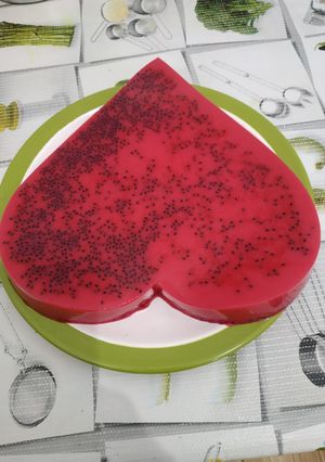 Foto resep Puding buah naga