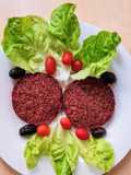 Hamburguesas de remolacha y soja orgánica texturizada 🍔 Hamburguesas plant based 🌿