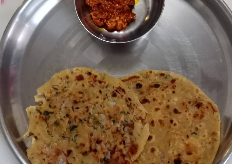 How to Make Favorite Onion paratha