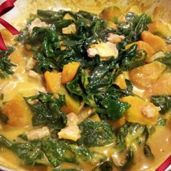AMIES SQUASH with SPINACH A picture of AMIES SQUASH with SPINACH.