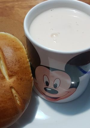 Una foto de Atole de malvaviscos