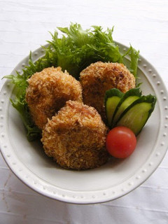 A picture of Creamy Bacon and Kabocha Squash Croquettes.