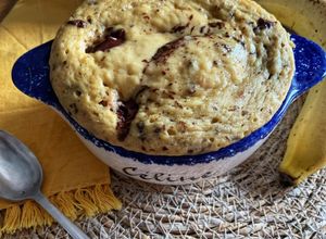 Une photo de Bowl Cake Banane, Chocolat et Beurre de Cacahuète