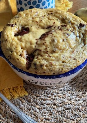 Une photo de Bowl Cake Banane, Chocolat et Beurre de Cacahuète