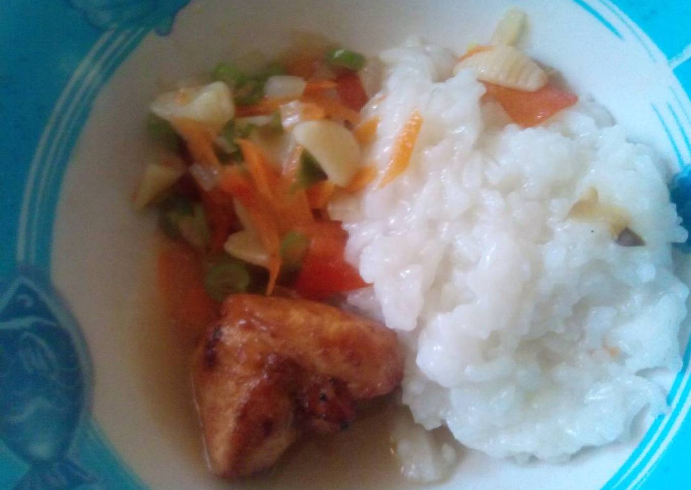 SOP dan Ayam bacem MPASI 1y+