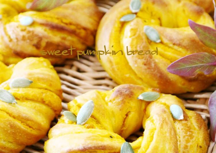 Simple Way to Make Quick Kabocha Squash Twisted Bread Rolls