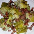 Alcachofas salteadas con jamón