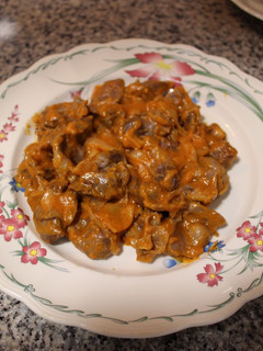 Una foto de Mollejas de pollo picantes