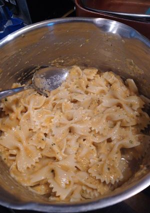 A picture of Sneaky Veggie Bowtie Pasta.
