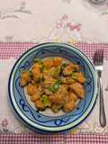 Gnocchi di patata dolce 🍠spadellati con porro
