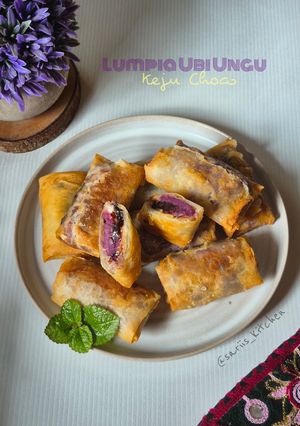 Foto resep Lumpia Ubi Ungu Keju Choco