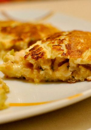 Foto principal de Tortilla de merluza y calabacín con un toque de perejil - Apto para personas con diabetes