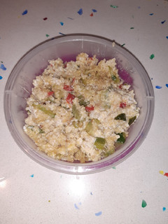 Una foto de Mi primera quinoa con queso y verduras