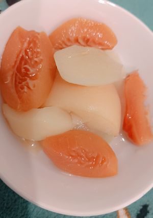 عکسی از دستور کمپوت هلو و شلیل