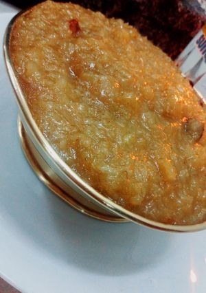 A picture of King tender coconut brown rice sweet pongal.