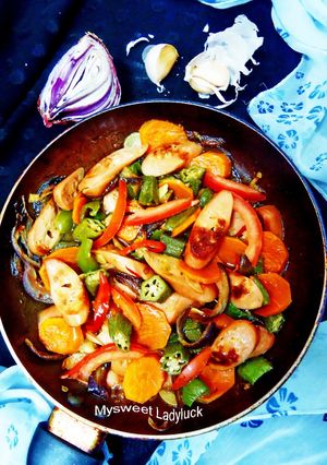 Foto resep Okra Sosis