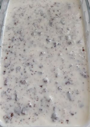 Una foto de Helado de yogur griego de stracciatella con chocolate crunch