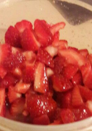 A picture of Sweet strawberry topping.