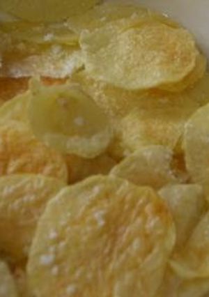 A picture of Oil-Free Non-Fried Potato Chips.