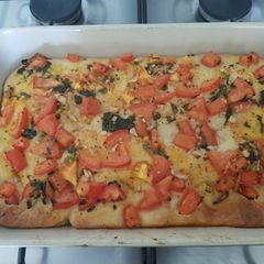 A picture of Foccacia bread.