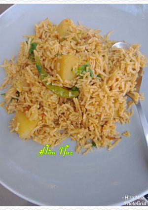 A picture of (Potatoes) Aloo Pulao.