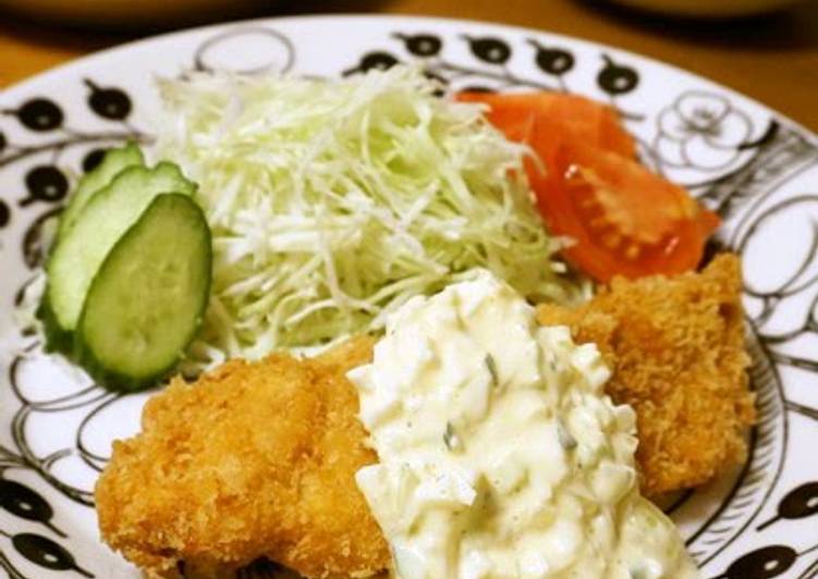 Steps to Make Quick Crispy &amp; Delicious Deep-Fried Salmon and Tartare Sauce