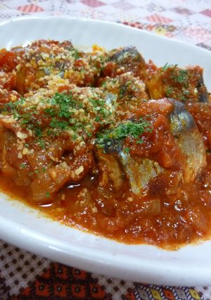 A picture of Delicious to the Bones! Pacific Saury in Tomato Sauce.