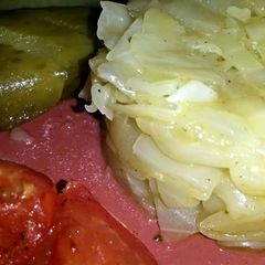 A picture of Sig's Kohlsalat (cabbage slaw).