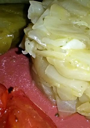 A picture of Sig's Kohlsalat (cabbage slaw).