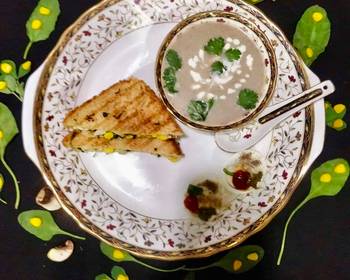 How To Cooking Recipe Cream of Mushroom Soup With SpinachMethi Egg Sandwich Delicious Nutritious