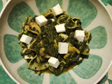 Pasta con queso fresco y espinacas🍲