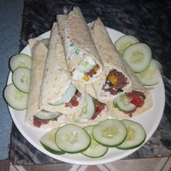 A picture of Tortillas with Mince Filling.
