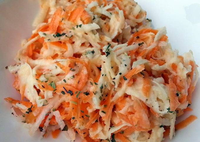 Easiest Way to Prepare Super Quick Homemade Jicama And Carrot Slaw