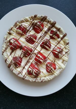 A picture of Easy Strawberry & Chocolate Tart.