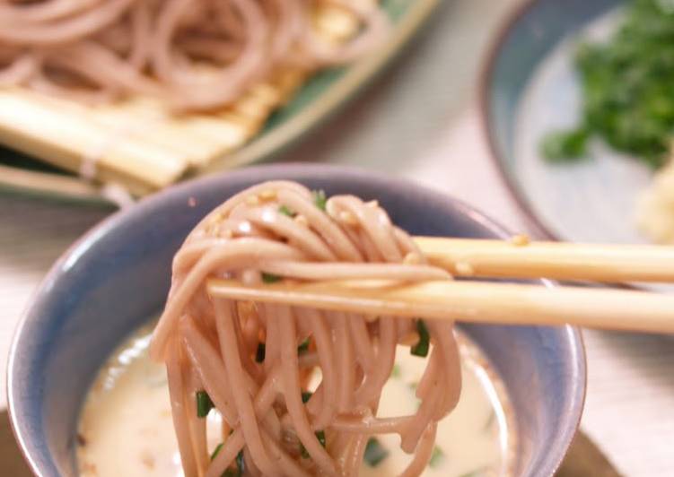 Recipe of Ultimate Cold Soba Noodles with Soy Milk Sauce