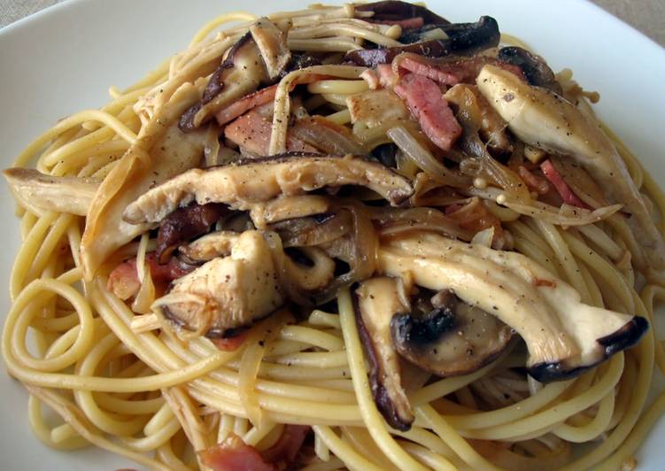 Recipe of Favorite Bacon & Kinoko Spaghetti