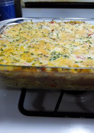 A picture of Sarah's Mexican Fiesta Casserole!.