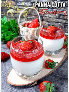 Foto resep Panna cotta strawberry