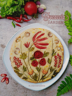 Foto resep Focaccia garden (Focaccia Bread Art)