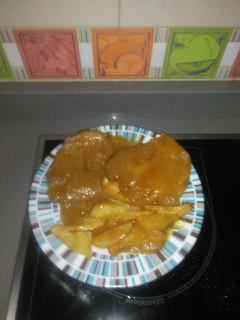 Una foto de Filete de💠pollo🐔con salsa de🍊 naranja 🍴Mi manera 💠💠
