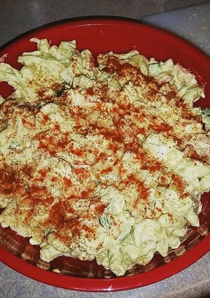 A picture of Deviled Pasta Salad.