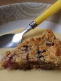Vickys Cherry Frangipane-Streusal Cake, GF DF EF SF
