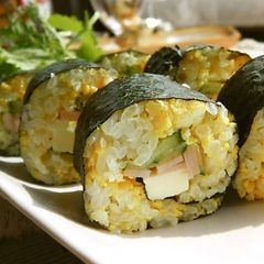 A picture of Luxurious Spring Hanami Bento Nori Seaweed Rolls.
